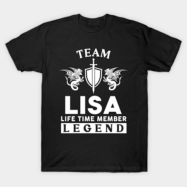 Lisa Name T Shirt - Lisa Life Time Member Legend Gift Item Tee T-Shirt by unendurableslemp118